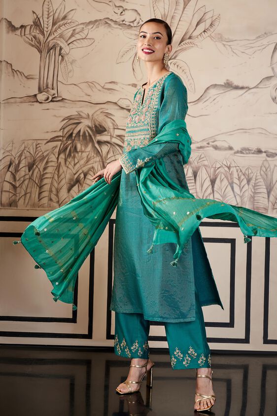 Jasnaaz Suit Set, Green, image 2